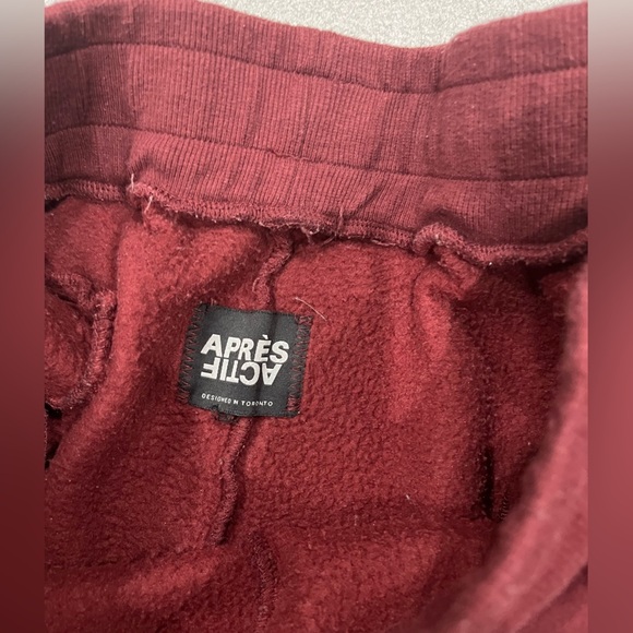 [S/M]Apres Actif Maroon Jogger Pants - Picture 2 of 7